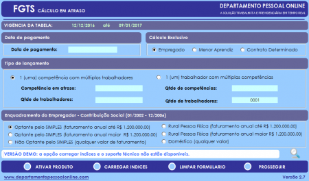 FGTS - CORREÇÃO EM ATRASO 2.7